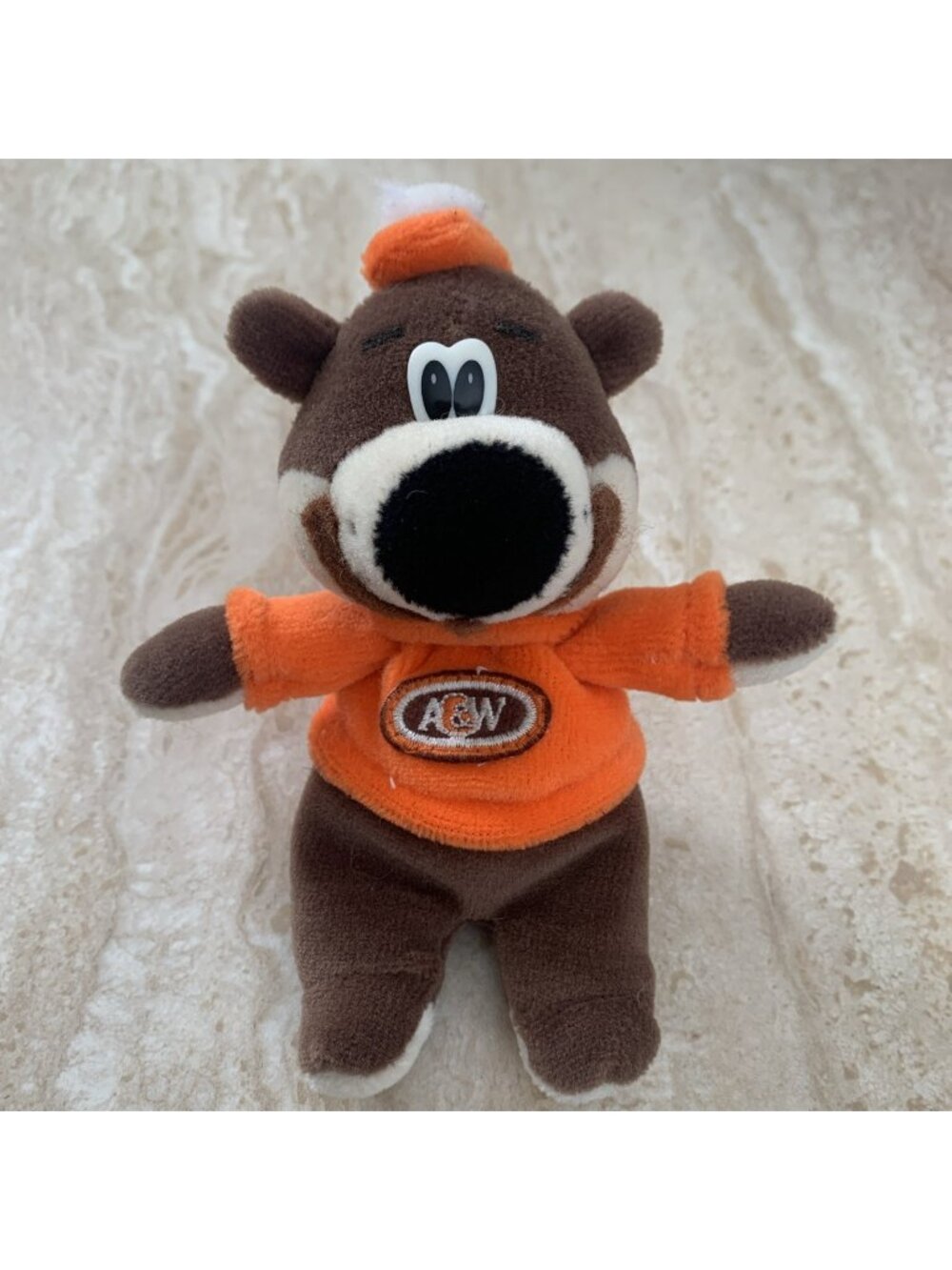 A&W Root Beer Rooty Promo Mascot Bear Stuffed Plush 5"